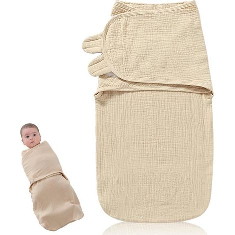 Couverture Bebe, Emmaillotage Bebe 0-6 Mois, Bébé Couvertures Emmailloteuse,Indispensable pour Nouveau-né Garçon et Fille (1/5)