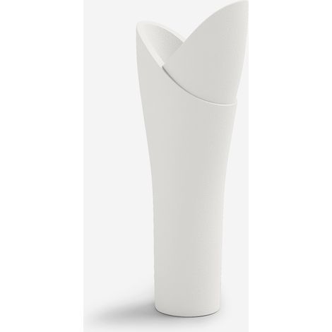 Vaso da esterno design in polietilene per arredo giardino Assia 140 - Bianco (1/3)