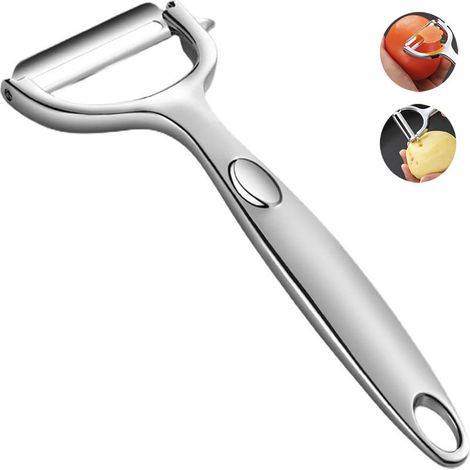 Éplucheur de pommes de terre éplucheur de légumes en forme dey , éplucheur de fruits ultra-tranchant de cuisine Premium avec lame en acier inoxydable tranchante pour carottes , pommes de terre , agrum (1/5)