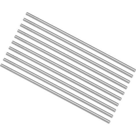 Outil de Tournage HSS Rond Acier Tige 2.5mm Barre 100mm Longueur pour Arbre Engranage Perceuse Outil de Tour Aléseuse Tournant Miniature Essieu Cylindrique épingle 10pcs (1/4)