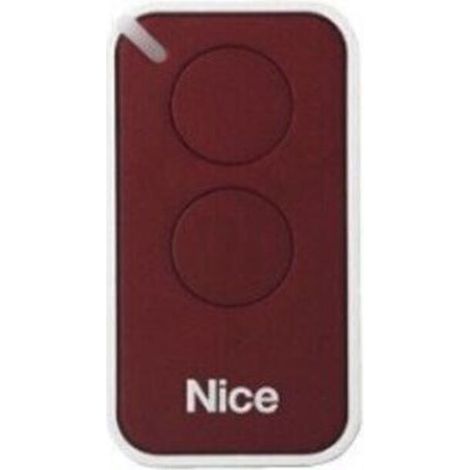Nice pour moteurs – Programable por aprendizaje automático – Frecuencia 433,92 MHz – 2 botones rojos ergonómicos – ERA-INTI2R
