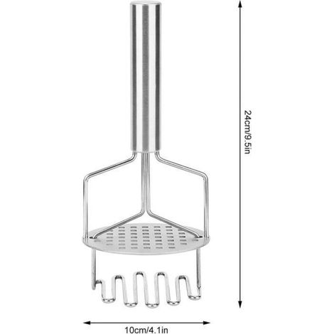 Presse-Purée de Pommes de Terre en Acier Inoxydable, Pliable Broyeur de Pommes pour Fruits, Légumes, Aliments pour Bébés Étiquette (1/5)