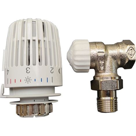 Heimeier Thermostatventil-Set V-Exact II 1/2 Eck Heizkörperthermostat