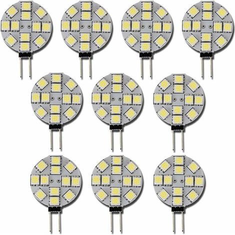 10x Ampoule LED G4 DC 12V Non dimmable Blanc 6000K Ampoule de lumière Remplacement 20W Lampe halogène pour Cuisine Camping-Car RV remorque Bateau (1/5)