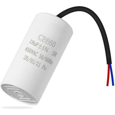 CBB60 45V 18µF 50/60Hz Anlaufkondensator, Motorkondensator, Mikrofarad-Kondensator mit Kabel (1/5)