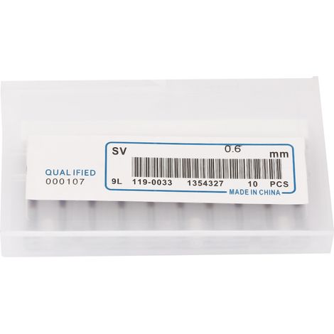 Eosnow Fresa a cono da 10 pezzi in carburo di tungsteno con rivestimento blu per macchina per incidere PCB (0,6 mm) (1/5)