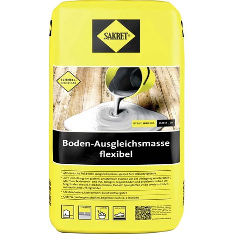SAKRET Boden-Ausgleichsmasse flex ibel 20 kg Sack grau Ausgleichsmassen