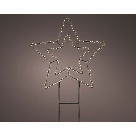 STELLA DI METALLO CON LED LUCE CALDA DIAM 38CM