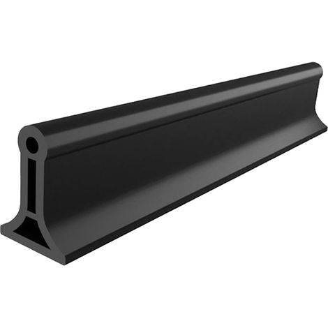 Butée d'eau de douche 2 m, barre de protection en silicone pour porte de douche sans cadre, bande d'arrêt d'eau pour cuisine, toilettes, paroi de douche (noir) (1/5)