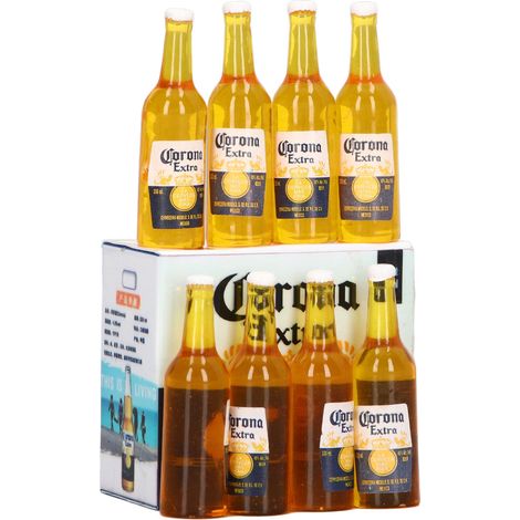 Lot de 8 bouteilles de bière miniatures, détails réalistes, accessoires 1:12 pour décoration maison, cadeaux, accessoires de tournage (1/5)