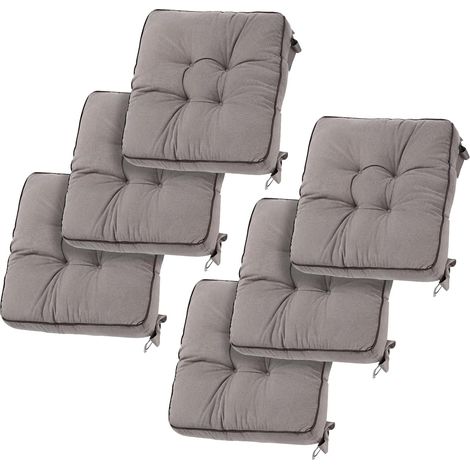 Coussins de Chaise, Lot de 6, 40 x 40 x 10 cm (1/5)