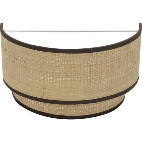Aplique roque 1xe27 natural/marron 17x30x15 cm
