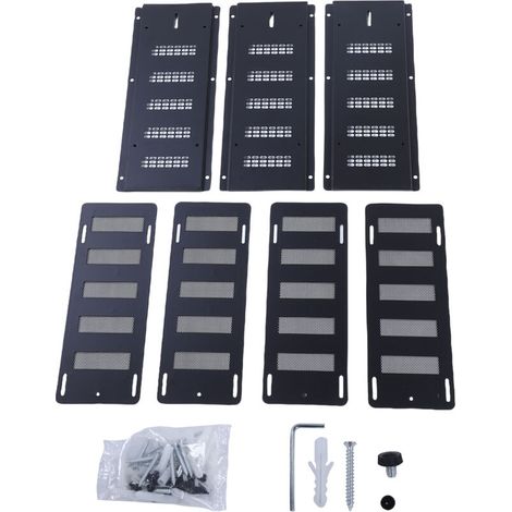 Lot de 3 grilles d'aération pour vide sanitaire, idéales pour les fondations, garages, combles et autres travaux de rénovation. Grille d'aération extérieure de 40,6 x 16,5 cm (16 x 6,5 pouces) pour ré