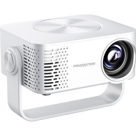 M60 Mini Projector WiFi 6, 1080P Native 4K Supported Video Projector with Auto Keystone Correction Focus, Portable Outdoor Movie Projector for iPhone/Android/PS5, Home Cinema Blanc (1/5)