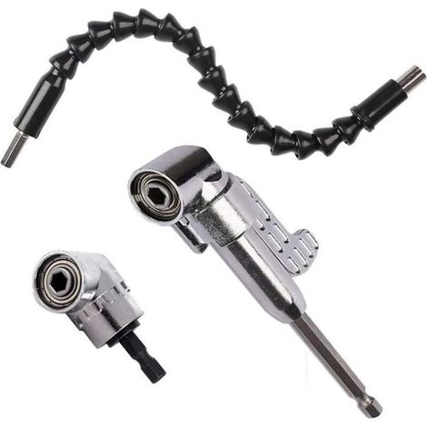 Kit renvoi d'angle électrique 105 degrés - Changement rapide magnétique hex 6mm Arbre flexible 30cm inclus - 1 4 pouce (1/5)