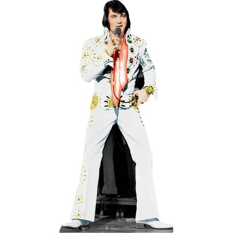 Figurine en carton Elvis Presley en tenue blanche Las Vegas 178 cm (1/4)