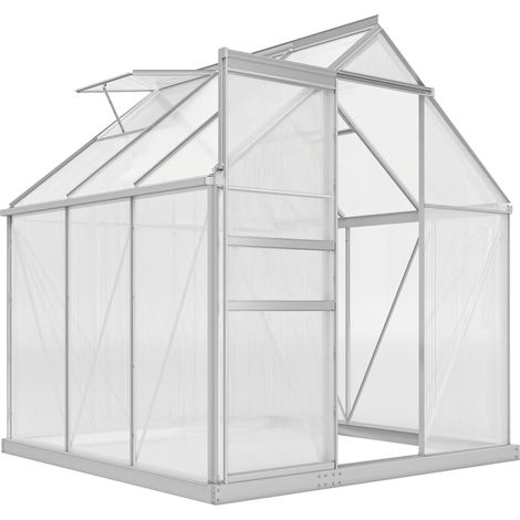 190 x 190cm Walk-In Polycarbonate Greenhouse (1/5)