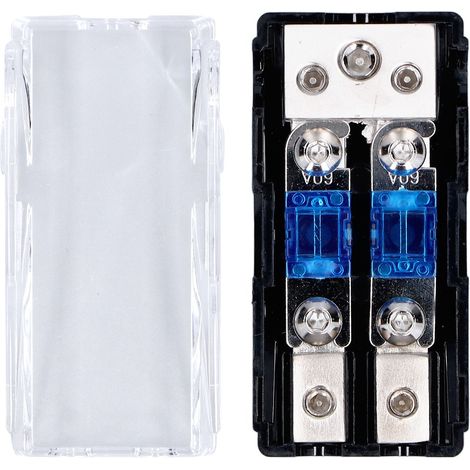 Porte-fusible audio de voiture 1 entrée, 2 sorties avec couvercle anti-poussière, adapté aux yachts, camions et navires. (1/5)