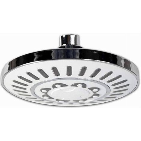 Trade Shop - Rociador Redondo Abs 15 Cm Con Filtro Cromado 69288 - (1/3)
