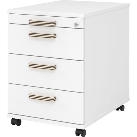 bümö office Rollcontainer - 3 Materialschubladen Weiß (1/5)