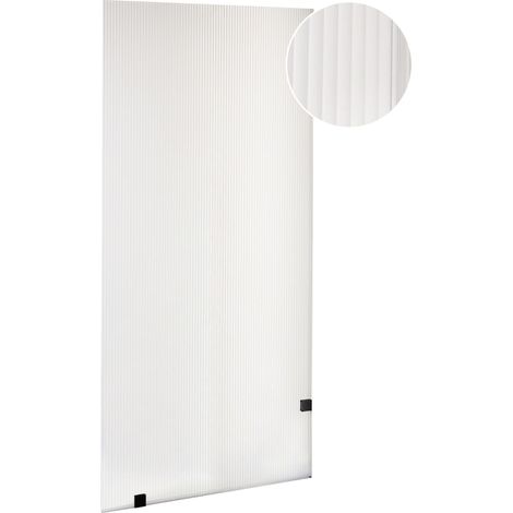 Schermo doccia scanalato in vetro temperato Walk In Nero 90 x 195 cm Mahuida