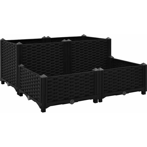 Maison Exclusive - Fioriera Rialzata 80x80x38 cm in Polipropilene (1/5)