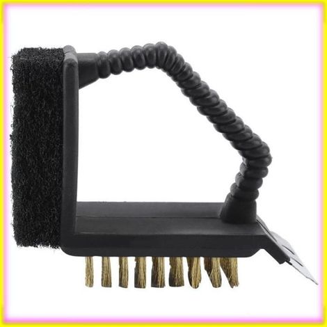 Brosse de nettoyage pour Barbecue 3 en 1, brosse de nettoyage Durable en acier inoxydable, toutes les pièces faciles pour four à (1/4)