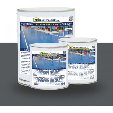 Mortier époxy coloré autolissant pour sols - 20 Kg Gris ardoise - MATPRO
