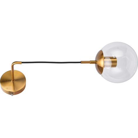 Luminaire Murale Moderne Rétro avec Globe en Verre, Lampe d'Ambiance Minimaliste E27 pour Salon Chambre Bureau 110-240V