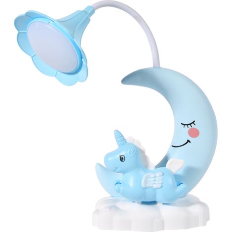 Ortviai Lampe de Bureau LED Rechargeable en Forme de Lune – Bleue, ABS, 20 x 17 x 9 cm (1/5)