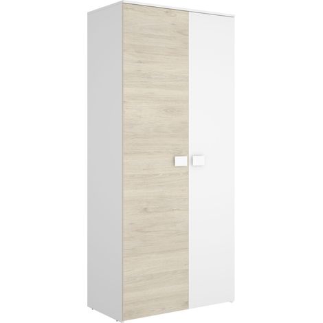 DEKIT DINA - ARMARIO DINA CON 2 PUERTAS - BLANCO / NATURAL - 205 x 90 x 52 (1/5)