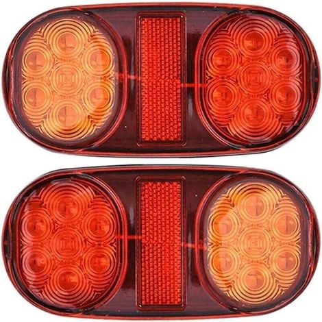 Luci per rimorchio a LED da 12 V, 2 fanali posteriori per rimorchio a LED impermeabili (1/4)