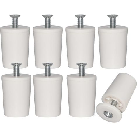Butées de Volet Roulant 28mm Blancs, Protection des Lamelles de Fenêtres, Arrêts de Rouleau avec vis et Rondelle (28mm, Pièce, 8) (1/5)