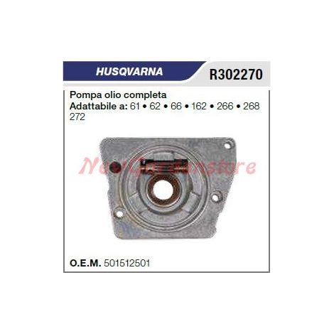 Pompa olio HUSQVARNA motosega 61 62 66 162 266 268 272 R302270