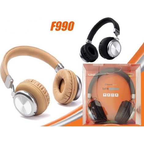 Trade Shop - Cuffie Stereo Wireless Bluetooth V4.2 Radio Fm Micro Sd Slot Mp3 Aux-in F990 -