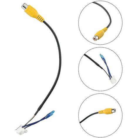 Adaptateur RCA 10 broches pour caméra de recul, compatible avec autoradios et lecteurs DVD. Câble universel pour le raccordement des composants de la caméra de recul. (1/5)