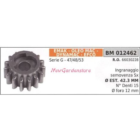 Ingranaggio ruota semovenza sx EMAK rasaerba tosaerba tagliaerba serie G 012462