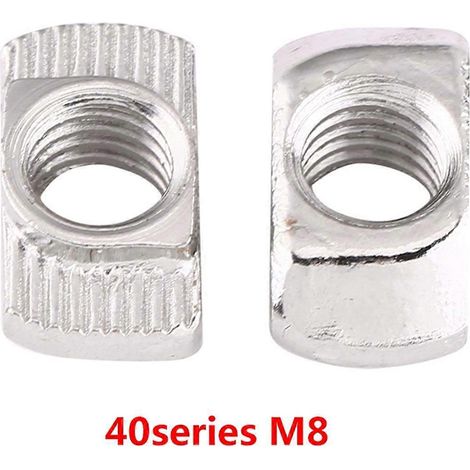 T-Nut-Hammerkopfmutter, vernickelter Kohlenstoffstahl, Befestigungselement für Aluminiumprofile (EU40 M819,510)