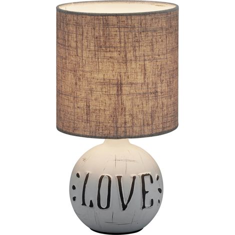 Lampada tavolo da Interno E14 in Ceramica Grigio