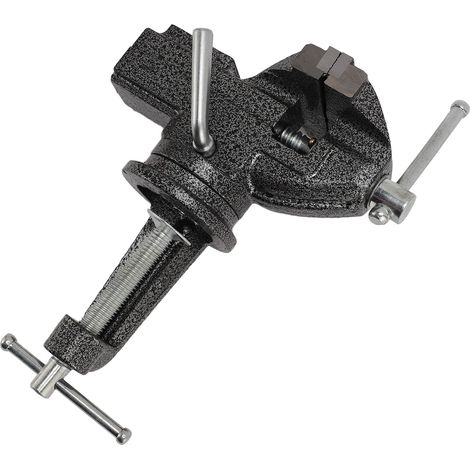 Étau de table et d'établi universel portable domestique, fixation sur bord, base pivotante 360°, noir (1/5)