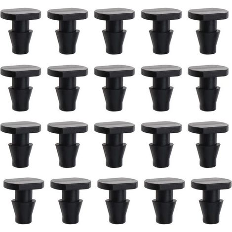 9 - Tappi per tubi di irrigazione - Raccordi per irrigazione a goccia - Neri - Tappi di ricambio per giardino - 100 pezzi - Adatti a tubi da 4/7 pollici (1/5)