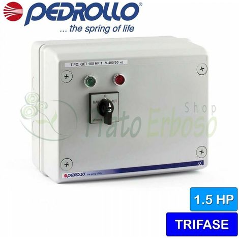 QET 150 - Cuadro eléctrico para electrobomba trifásica de 1,5 HP