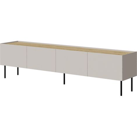 Mueble TV Melbela 107, Cachemira + Roble, Número de puertas: 0, Número de cajones: 0, 200x52x40cm (1/5)
