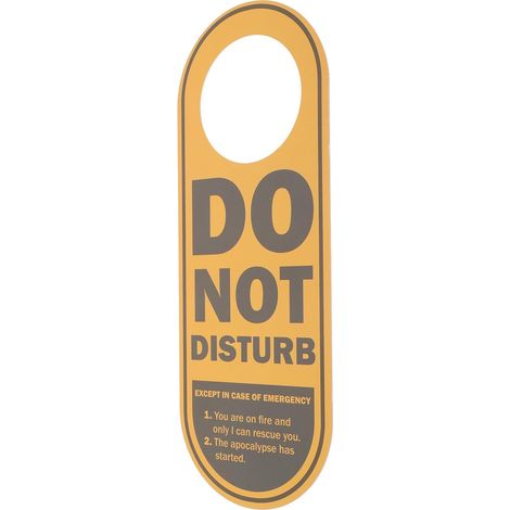 Panneau de Porte Double Face 24X9Cm en PVC « Ne Pas Déranger » Support Poignée, pour Bureaux et Hôtels, Panneau D’Avertissement Pratique (1/5)