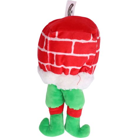 Weiches und bissfestes Plüsch-Kauspielzeug für Hunde, quietschendes Haustierspielzeug, ideal zur Zahnreinigung (rot und grün) (1/5)
