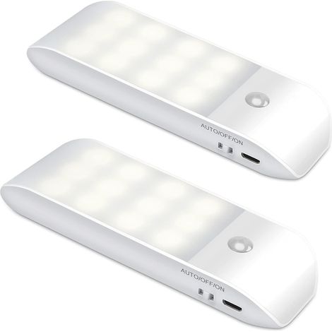 Wiederaufladbares LED-Nachtlicht, [2er-Pack] Automatisches Nachtlicht mit