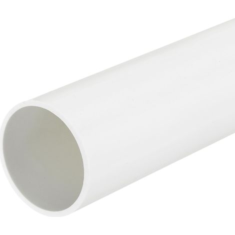 Tube Rigide en PVC Tube Rond 45,2mm ID 50mm OD 33cm de Long Blanc pour Manchon de Câble de Tuyau d'Évacuation d'Eau (1/5)