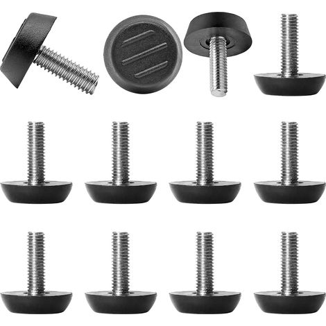 Lot de 30 pieds de nivellement filetés pour meubles réglables M6 x 18 mm (1/5)
