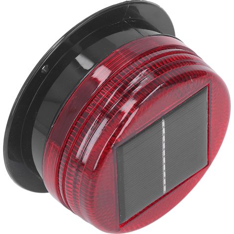 Solarbetriebene, blinkende Arbeitsleuchte mit 6 ultrahellen LEDs, wasserdichte Verkehrsschildlampe, rotes Sicherheitsblinklicht für den Arbeitsplatz. (1/5)