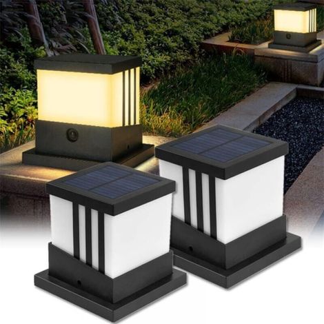 Solar Post Cap Lights Outdoor, Waterproof for Deck or Patio, (2 Pack) (1/5)